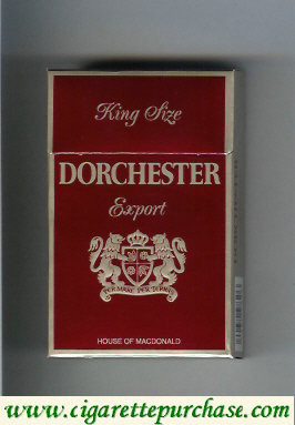 Dorchester Export red cigarettes hard box